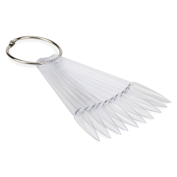 Clear Stiletto Colour Display Fan - Pack of 50