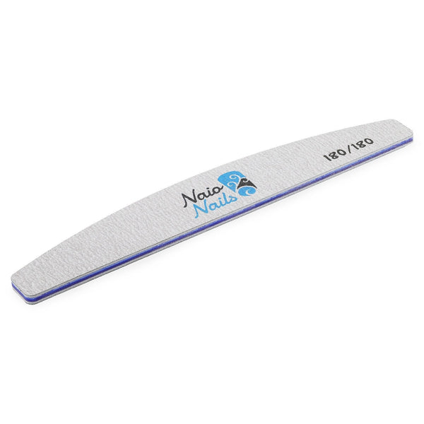 Zebra Grey Half Moon 180/180 Grit Nail File