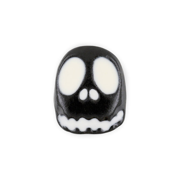 Pot de 4 Charms Halloween Visage Squelette Noir