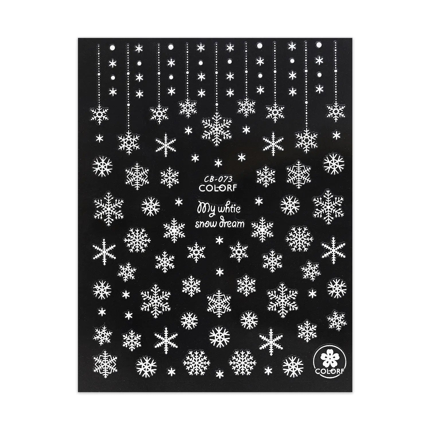 Christmas Sticker - White Snowflake Selection 2   Naio Nails