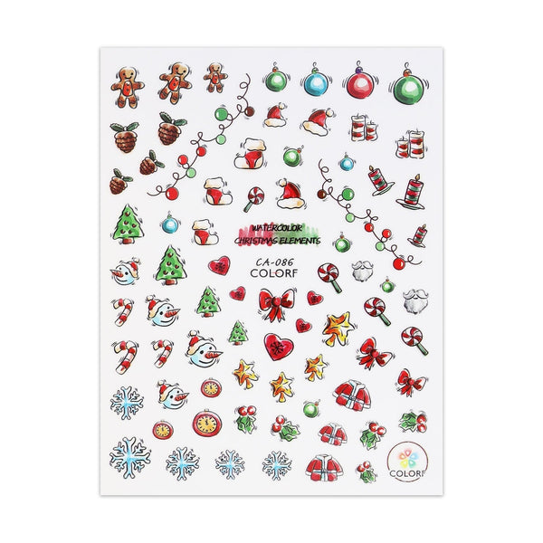 Christmas Sticker - Decorations, Snowmen & Stockings