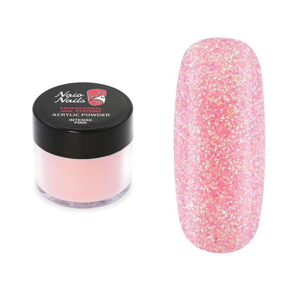 Poudre acrylique chatoyante rose intense