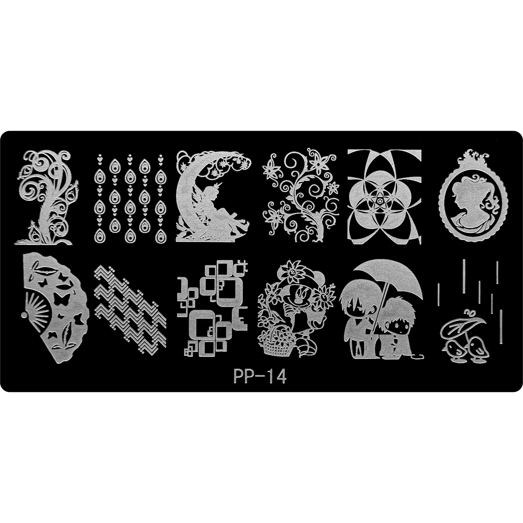 Stamping Plate - PP-014   Naio Nails