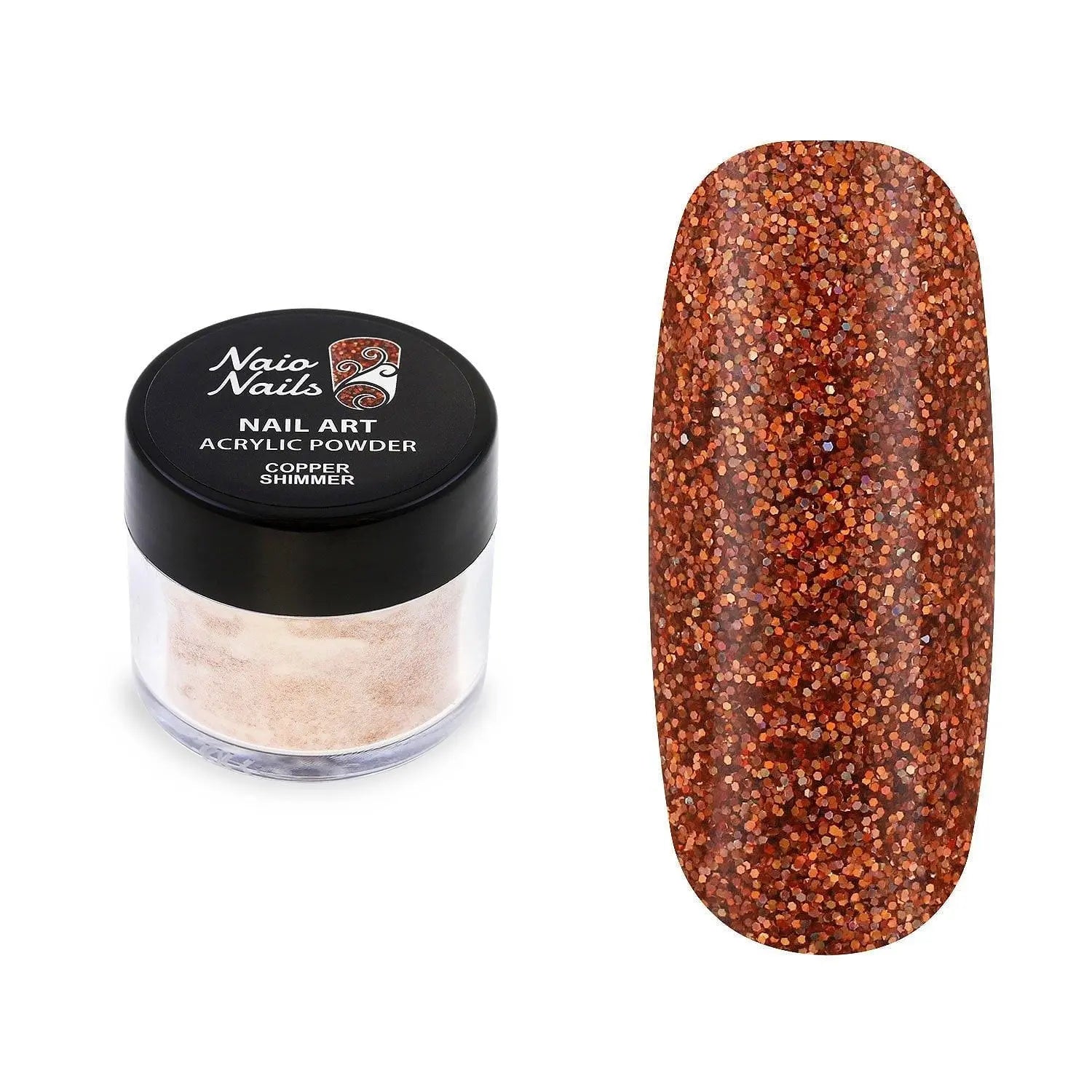 Copper Shimmer Acrylic Powder - 12g   Naio Nails