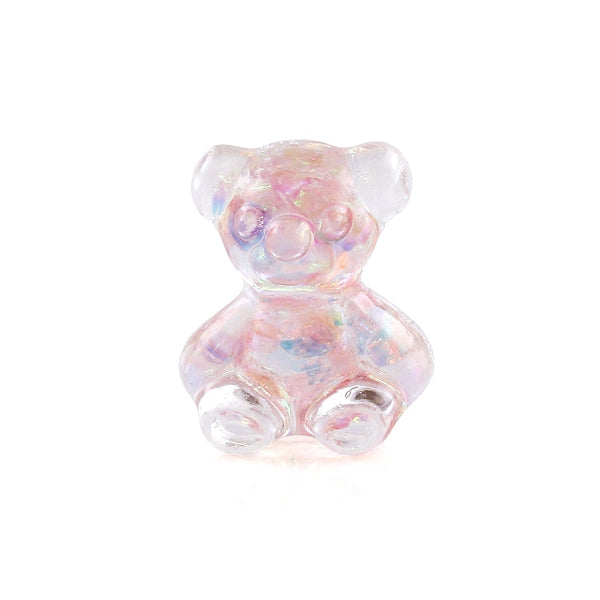 Pot of 5 Charms - Pink Glitter Teddybear