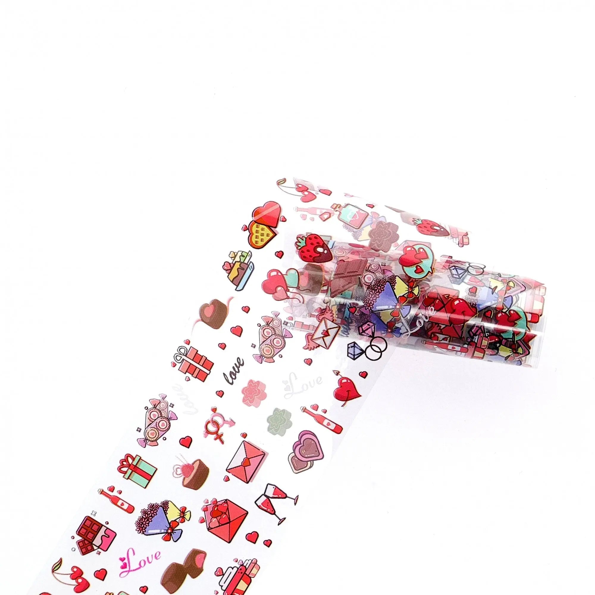 TFS-33 Transparent Hearts & Flowers Set of Foils   Naio Nails