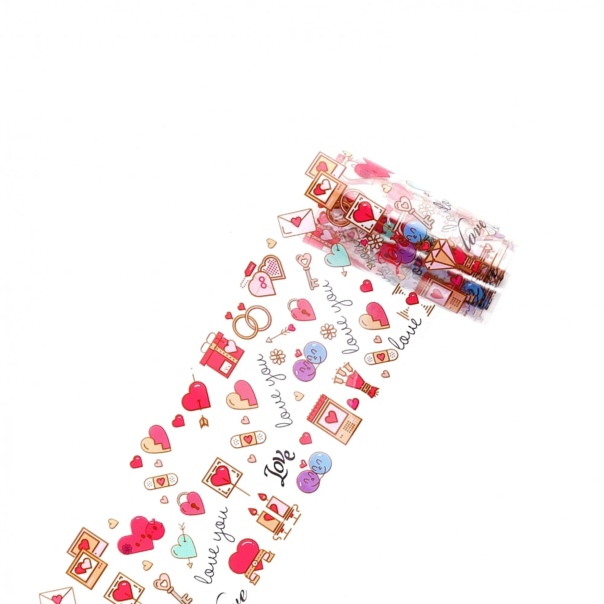 TFS-33 Transparent Hearts & Flowers Set of Foils   Naio Nails