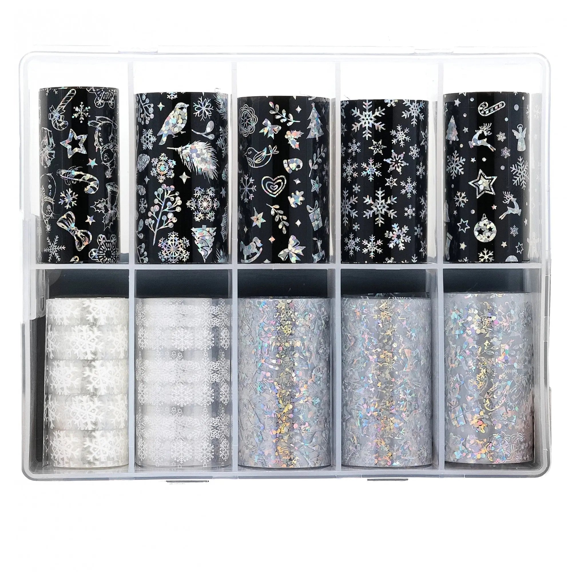 Assorted Transparent Holographic Set of Patterns TFS-25 (Pack of 10)   Naio Nails