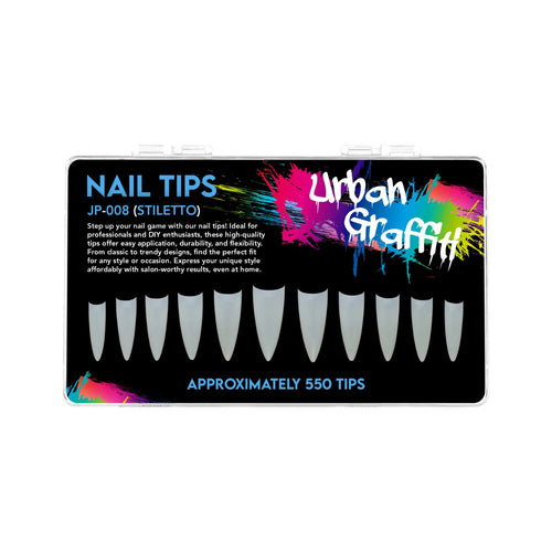 JP-008 Stiletto Nageltips - Natuurlijk - 550