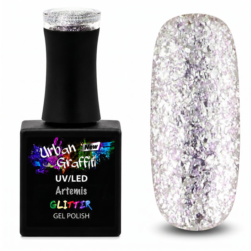 Artemis - UGGP-A0910 Urban Graffiti Zilveren Glitter Gel Nagellak 15ml