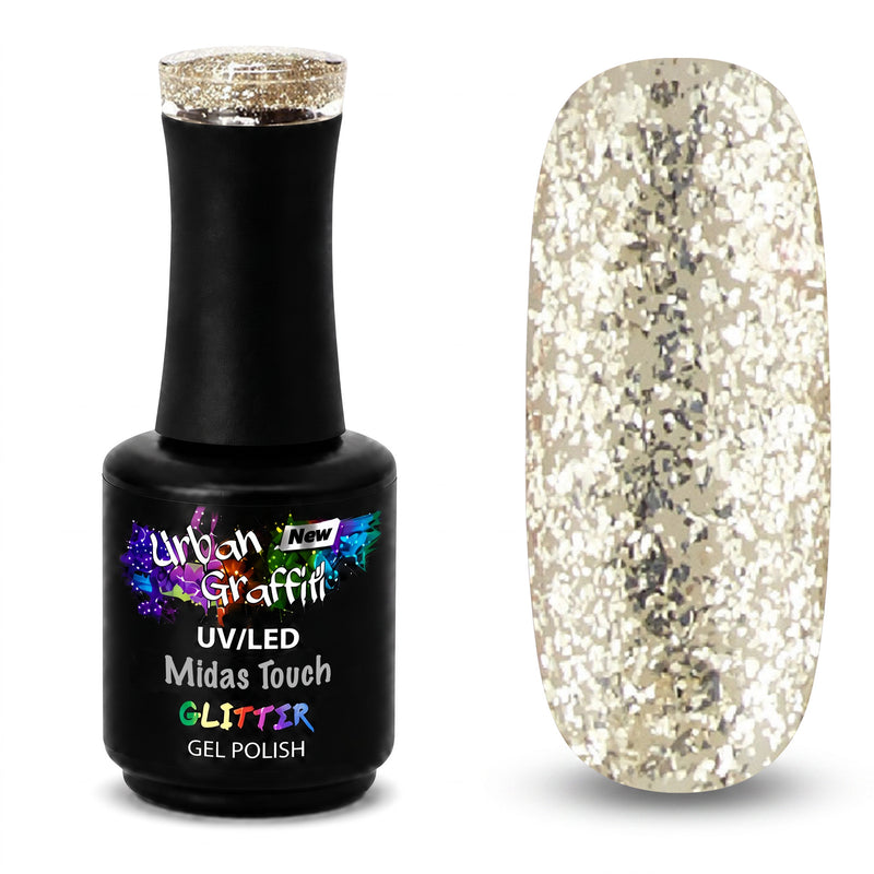 Midas Touch - UGGP-A0914 Urban Graffiti Gouden Glitter Gel Nagellak 15ml