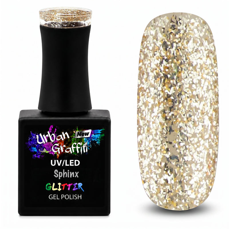 Sphinx - UGGP-A0917 Urban Graffiti - Gouden Chunky Glitter Gel Nagellak - 15ml