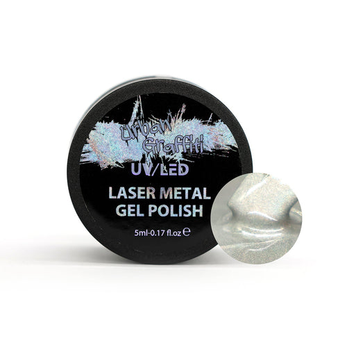 Onze gloednieuwe Laser Metal Gel Polish geeft elke set nagels, eenmaal aangebracht, een prachtig holografisch accent.