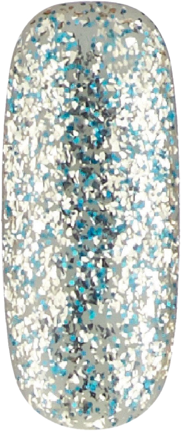 Esmalte en gel con purpurina azul y plateada Urban Graffiti Winter Waterfall - UGGP-A0912 15ml
