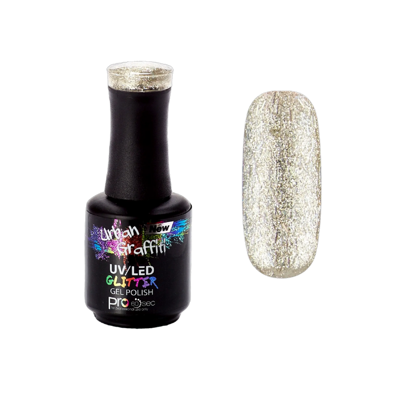 Disco Ball - UGGP-A0922 Esmalte en Gel con Purpurina Plateada de Graffiti Urbano 15ml
